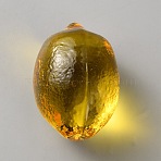 Lemon Home Decorations, Handmade Lampwork Display Decorations, Yellow, 60x41x42mm(DJEW-WH0043-86A)