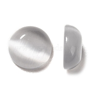 Cat Eye Cabochons, Half Round/Dome, Gray, 6x3mm(CE040-6-9)