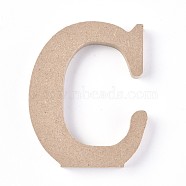 Letter Unfinished Wood Slices, Laser Cut Wood Shapes, for DIY Painting Ornament Christmas Home Decor Pendants, Letter.C, 100x81x15mm(DIY-WH0162-62C)