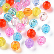 Transparent Acrylic Beads, Round, Mixed Color, 8x7mm, Hole: 2mm, about 1745pcs/500g(MACR-S370-A8mm)