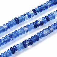 Blue Cherry Quartz Glass Beads Strands, Rondelle, 4~5x2mm, Hole: 0.8mm, about 175~177pcs/strand, 14.96~15.35 inch(38~39cm)(G-S366-129)