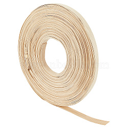Flat Natural Rattan Wicker, Solid Weaving Material, for DIY Basket, Furniture Knitting, Cornsilk, 15x1.2mm, 500g/roll(DIY-WH0304-631)