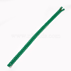 Garment Accessories, Nylon Lace Zipper, Zip-fastener Components, Dark Green, 34x2.4cm(FIND-WH0013-A-22)