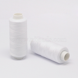 Polyester Sewing Thread, White, 0.2mm, about 400yards/roll(OCOR-O006-B01)