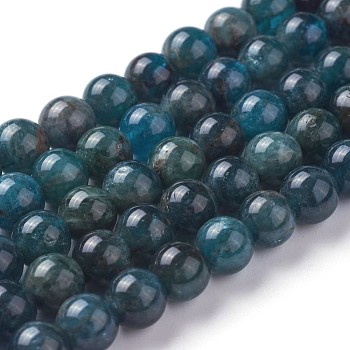 Natural Apatite Beads Strands, Round, 8mm, Hole: 1.2mm, about 46~47pcs/strand, 14.7~15.5 inch(3~39.5cm)