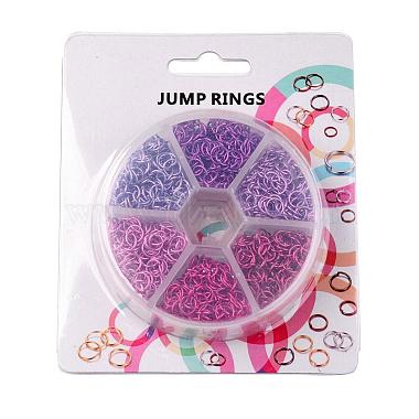 6 Colors Aluminum Wire Open Jump Rings(ALUM-JP0001-01C)-5