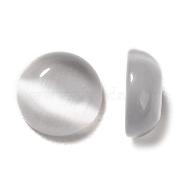 6mm Gray Half Round Glass Cabochons