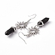 Natural Lava Rock Bullet with Sun Dangle Earrings(EJEW-I276-01P-07)-4