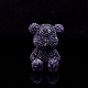 Bear Resin with Natural Amethyst Chips Inside Display Decorations(PW-WG35709-04)-1