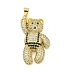 Brass Micro Pave Clear Cubic Zirconia Pendants(KK-R159-13G-02)-1