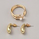 Brass Jewelry Set with Cubic Zirconia(SJEW-F223-02)-1