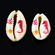 Printed Natural Cowrie Shell Beads(SSHEL-N032-33)-2