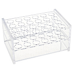 Organic Acrylic Display Stands, Test Tube Display Stands, Lab Supplies, Rerctangle, Clear, 146x93x75mm, Hole: 17mm(AJEW-WH0695-030B)
