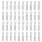 40Pcs 20 Styles Rectangle with Word Alloy Pendant Decoration, with Alloy Lobster Claw Clasps, Antique Silver, 32mm, 2pcs/style(HJEW-HY00059)