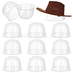 Plastic Hat Stand Rack, Tabletop Hat Holders, Display Wig Stand, Half Round, Clear, 130x208mm, Inner Diameter: 173mm(AJEW-WH0696-705)