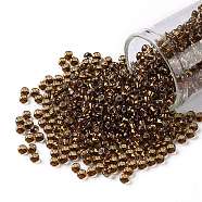 TOHO Round Seed Beads, Japanese Seed Beads, (2152S) Silver Lined Sasparilla, 8/0, 3mm, Hole: 1mm, about 1110pcs/50g(SEED-XTR08-2152S)