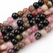 Natural Tourmaline Round Bead Strands, 8mm, Hole: 1mm, about 49pcs/strand, 16 inch(G-F269-05-8mm)