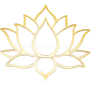 Lotus Acrylic Mirror Wall Stickers, with Self-adhesion, for Home Wall Cabinet Decorations, Gold, 291x260x2mm(OACR-WH0032-07C)