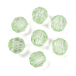 Transparent Acrylic Beads, Faceted, Cone, Lime, 10mm, Hole: 2.5mm, 555pcs/500g(OACR-Q015-02H)