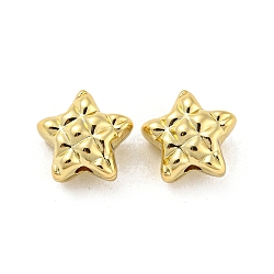 Alloy Beads, Long-Lasting Plated, Lead Free & Cadmium Free & Nickel Free, Star, Golden, 9.5x10x6mm, Hole: 1.4mm(PALLOY-K020-06G)