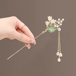 Alloy Hair Sticks, Hair Accessories for Women & Girls, Flower, 180mm(PW-WG483EB-03)