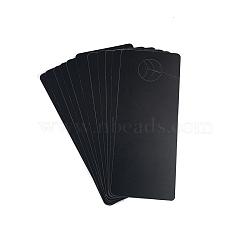 PVC Doorplates, Matte, Rectangle, Black, 203x82x0.38mm, Hole: 31.75mm(AJEW-WH0013-17A)