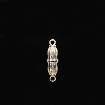 Alloy Pendant, Flower, Silver, 15x8mm, Hole: 3mm