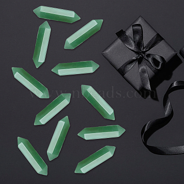 10Pcs Faceted Natural Green Aventurine Beads(G-SC0001-62)-5