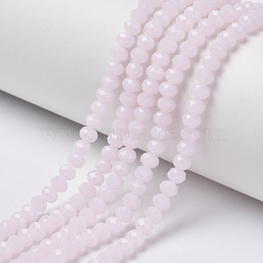 3mm Pink Rondelle Glass Beads