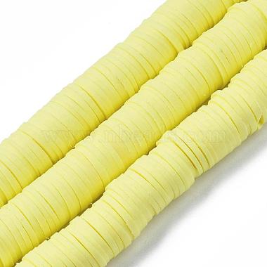 Champagne Yellow Disc Polymer Clay Beads