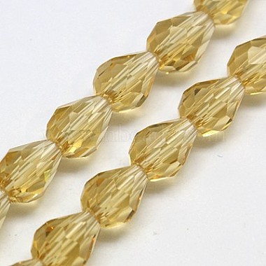 12mm DarkGoldenrod Drop Glass Beads