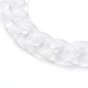 Frosted Transparent Acrylic Curb Chain Bracelets(BJEW-JB06065)-2