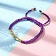 Polyester Cord Braided Bead Bracelets for Women(BJEW-L698-01G-11)-1