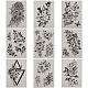 9Pcs 9 Style Waterproof Cool Sexy Body Art Removable Temporary Tattoos Paper Stickers(STIC-GF0001-14)-1