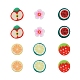 1800pcs 6 style fruit thème fait à la main en pâte polymère nail art décoration(CLAY-YW0001-23)-2