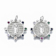 Brass Micro Pave Colorful Cubic Zirconia Pendants(KK-S061-38P-NR)-1