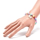 Colorful Acrylic Beaded Stretch Bracelet with Alloy Enamel Charms for Women(BJEW-JB08725)-3