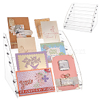 2Pcs 7-Tier Acrylic Display Risers for Jewelry, Cosmetic, Small Items, Clear, 31.4x24.9x30.1cm(ODIS-UN0001-24B)
