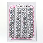 Half Round Natural Cultured Freshwater Pearl Beads, Dyed, Half Drilled, Gray, 7x5mm, Half Hole: 0.8mm, 48pairs/cards(PEAR-R015-49)