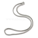 Non-Tarnish 304 Stainless Steel Chain Necklaces, Snake Chain, Stainless Steel Color, 24.02 inch(61cm)(NJEW-P295-03P)
