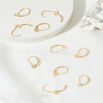 10Pcs Brass Hoop Earring Findings, Golden, 16.5x11x1.5mm, Pin: 0.7mm(DIY-LP0001-99G)