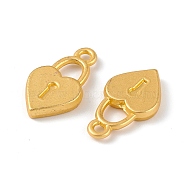 Alloy Pendants, Lock with Heart Charm, Golden, 18.5x10.5x2.5mm, Hole: 1.5mm(PALLOY-M205-03G)