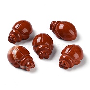 Natural Red Jasper Carved Healing Figurines, Reiki Energy Stone Display Decorations, Ladybug, 25~25.5x17~17.5x11~12mm(G-B062-02D)