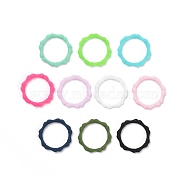 Silicone Finger Rings, Bamboo Stick, Mixed Color, US Size 6, Inner Diameter: 17mm, 10pcs/bag(RJEW-H547-01)
