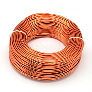 Round Aluminum Wire, Flexible Craft Wire, for Beading Jewelry Doll Craft Making, Orange Red, 18 Gauge, 1.0mm, 200m/500g(656.1 Feet/500g)(AW-S001-1.0mm-12)