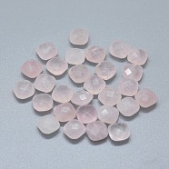 Natural Rose Quartz Beads, No Hole/Undrilled, Square, 7.5x7.5x3.5~4mm(G-F656-17)