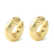 Brass Cuff Earrings for Women, Real 18K Gold Plated, 29.5x10mm(EJEW-D094-02G)