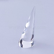 Acrylic Organic Glass Ring Displays, Cone, Clear, 25.5x69mm(RDIS-G005-04C)