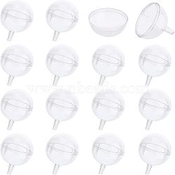 Plastic Chocolate Holder Case Flower Support, with Cover, for Candy Bouquet Packaging Case, Clear, 52.5x39mm, Hole: 3.2mm(AJEW-WH0261-42)