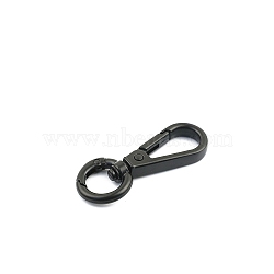 Zinc Alloy Swivel Clasps, Black, 52mm(PW-WGC9F42-08)